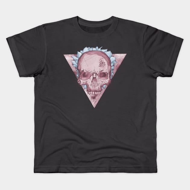 Red skull Kids T-Shirt by Jess Adams